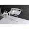 Kingston Brass 30 Carrara Marble Console Sink with Acrylic Legs, Marble WhitePolished Nickel LMS3030MASQ6 - alternate 3